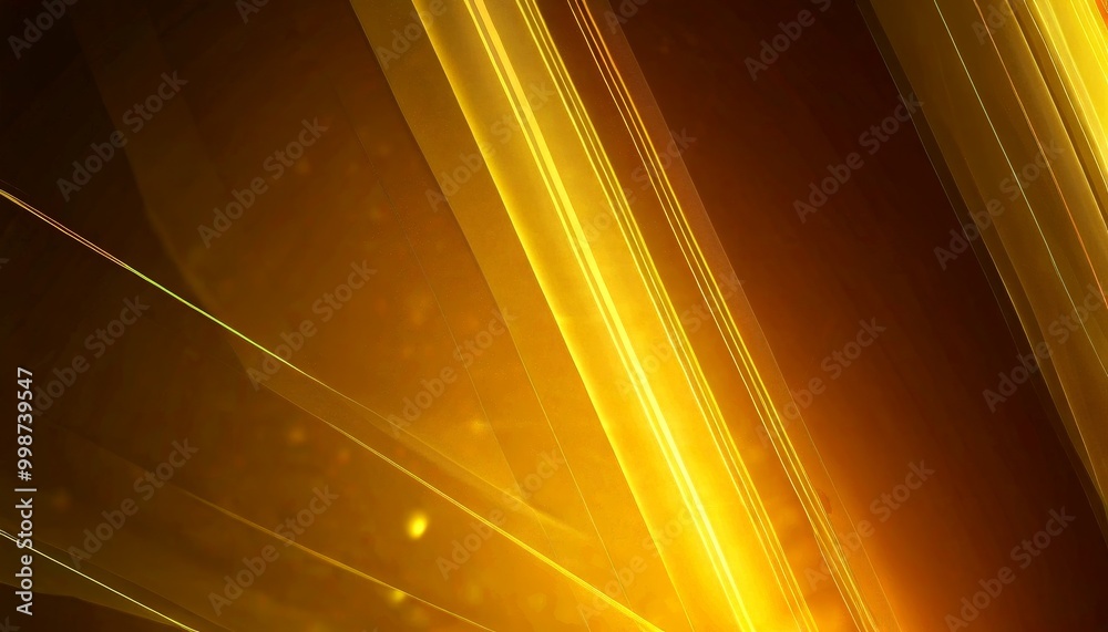Fototapete a striking abstract composition of intersecting diagonal lines in varying shades of yellow and orange, creating a dynamic and visually captivating effect.