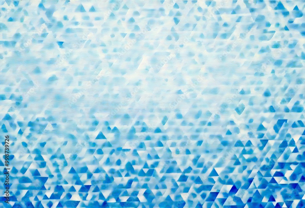 Fototapete a digital illustration featuring a pattern of blue triangles arranged in a grid-like fashion, creati