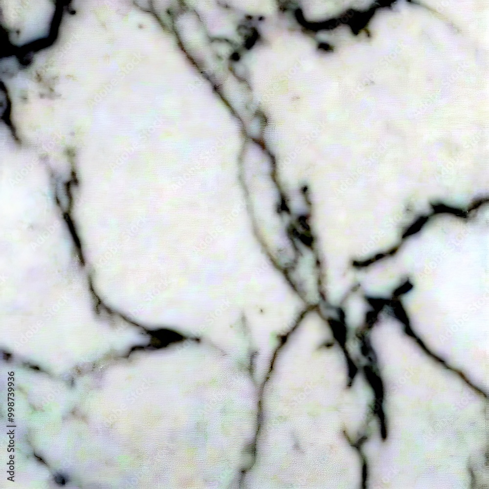 Poster marble surface with visible veins and cracks, appearing to be a light gray color