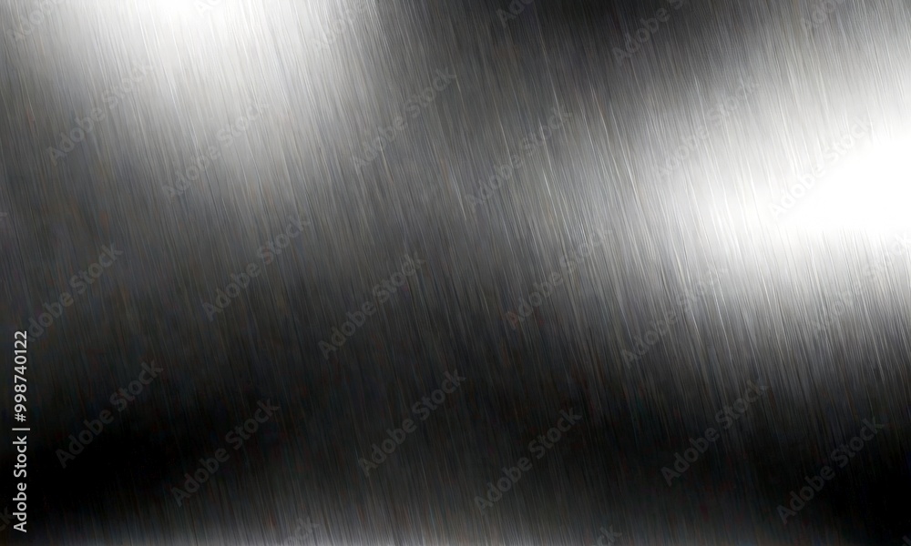 Poster a close-up view metallic surface with a subtle gradient of silver and black tones, creating a textured and reflective appearance