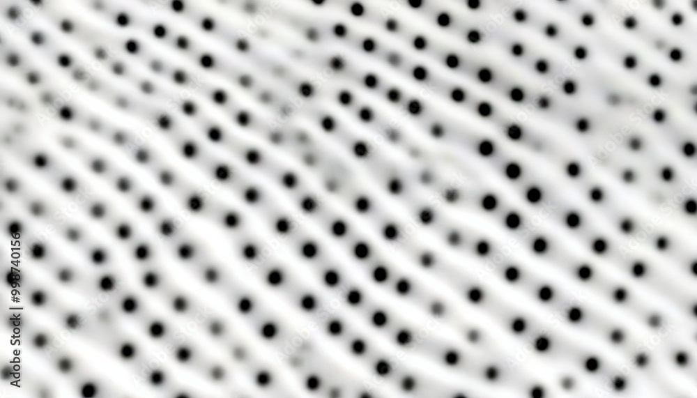 Poster A blurred white surface with a diagonal pattern of small black dots