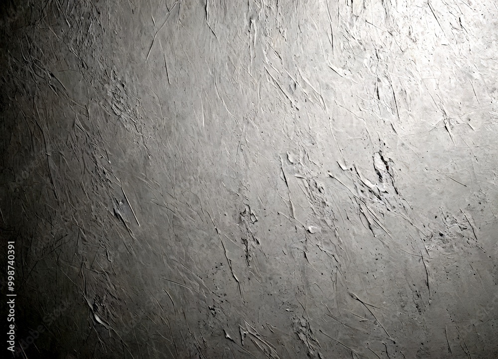 Poster a close-up view textured gray wall surface, with visible cracks and crevices