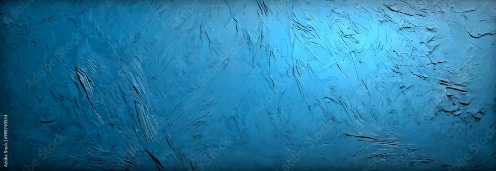 Poster a textured blue surface with a rough, uneven appearance, resembling a crumpled or wrinkled paper