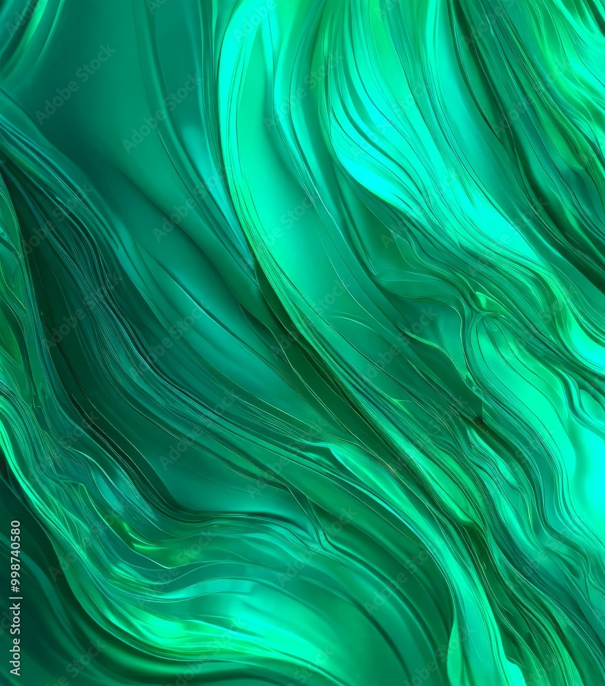 Aufkleber a vibrant abstract pattern with swirling, fluid green and blue hues, creating a dynamic and captivating visual effect