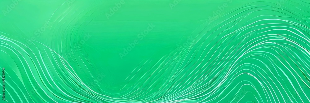 Aufkleber a vibrant abstract background with a gradient of green and white, resembling the movement of water or waves The lines are curved and intersect at various points, creating a