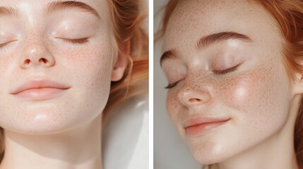 Transformative skincare: before and after effects on radiant skin