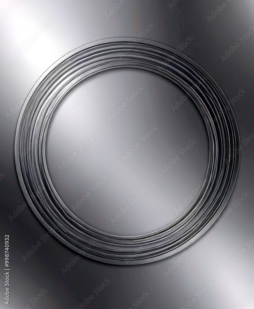 Aufkleber A circular frame composed of concentric lines, set against a gradient background transitioning from dark to light gray