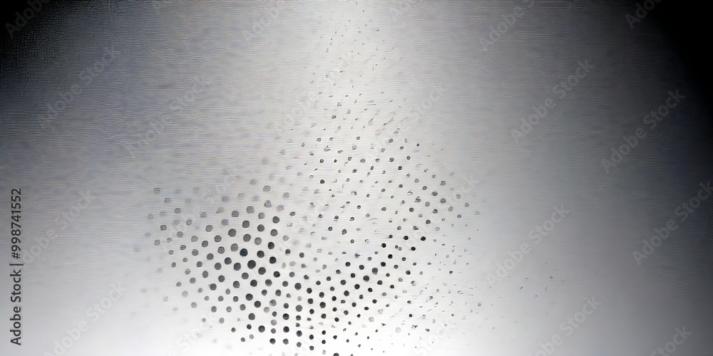 Poster a gradient background with a pattern of small black dots, creating a sense of depth and texture