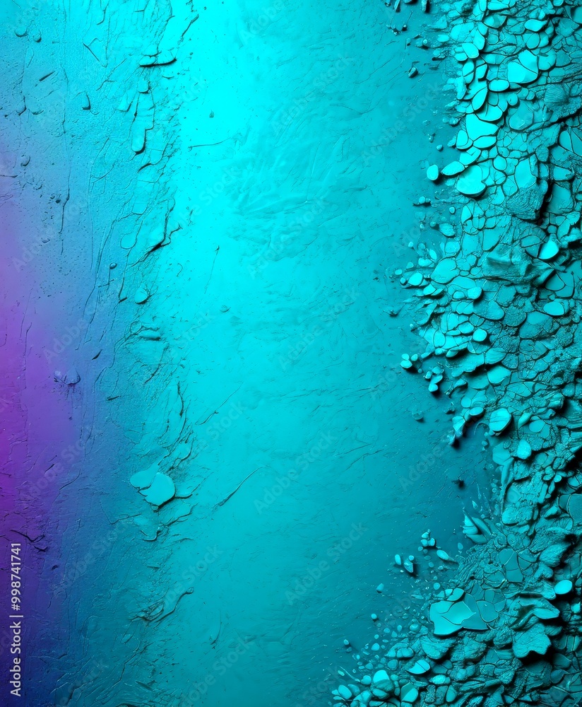 Poster a textured surface with a gradient of blue and purple hues, creating a visually striking contrast The left side of dominated by a deep blue color, while the