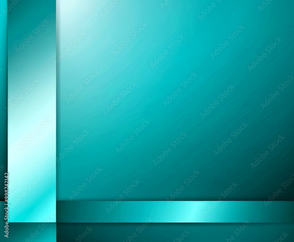 Poster a gradient background transitioning from a lighter shade of teal at the top left to a darker shade at the bottom right, with a horizontal line running across the bottom