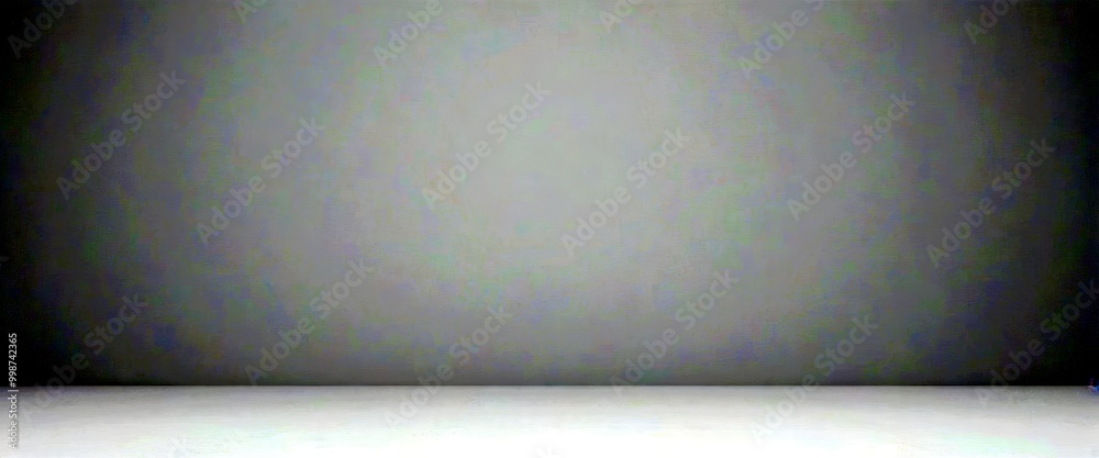 Leinwandbilder A white background with a subtle gradient effect, featuring a small, indistinct text or logo in the bottom right corner