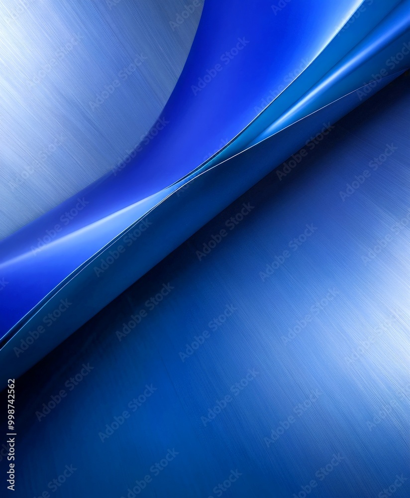 Poster a gradient of blue hues, transitioning from a deep, rich blue at the top to a lighter, more delicate shade at the bottom The gradient is composed of curved lines, creating