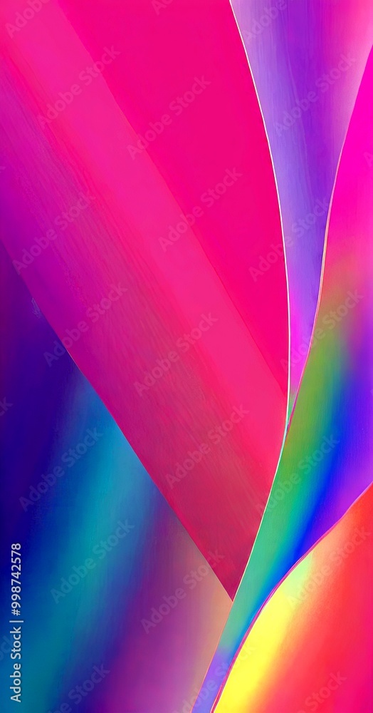 Aufkleber a gradient background with pink, purple, and blue hues, creating a visually appealing and abstract d