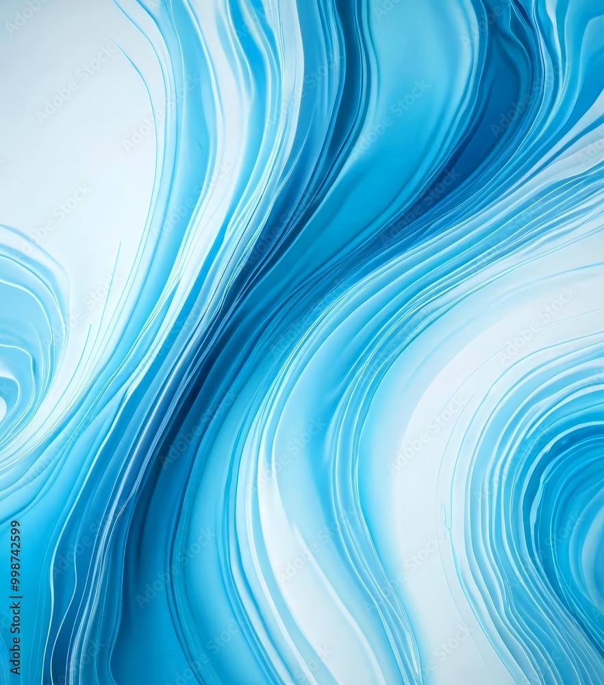 Aufkleber a swirling pattern of blue and white hues, creating a dynamic and visually captivating abstract design