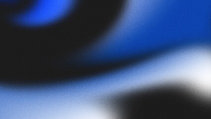 Abstract poster header featuring a grainy gradient with a noisy blue, black, and white texture, designed as a backdrop.