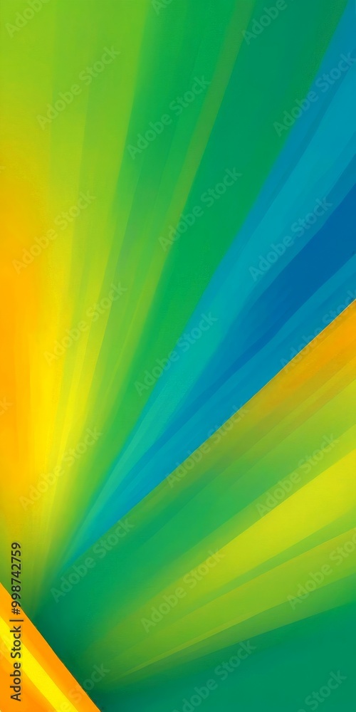 Aufkleber a vibrant abstract background with a gradient of green, yellow, and orange colors The colors are arranged in a diagonal pattern, creating a sense of movement and energy