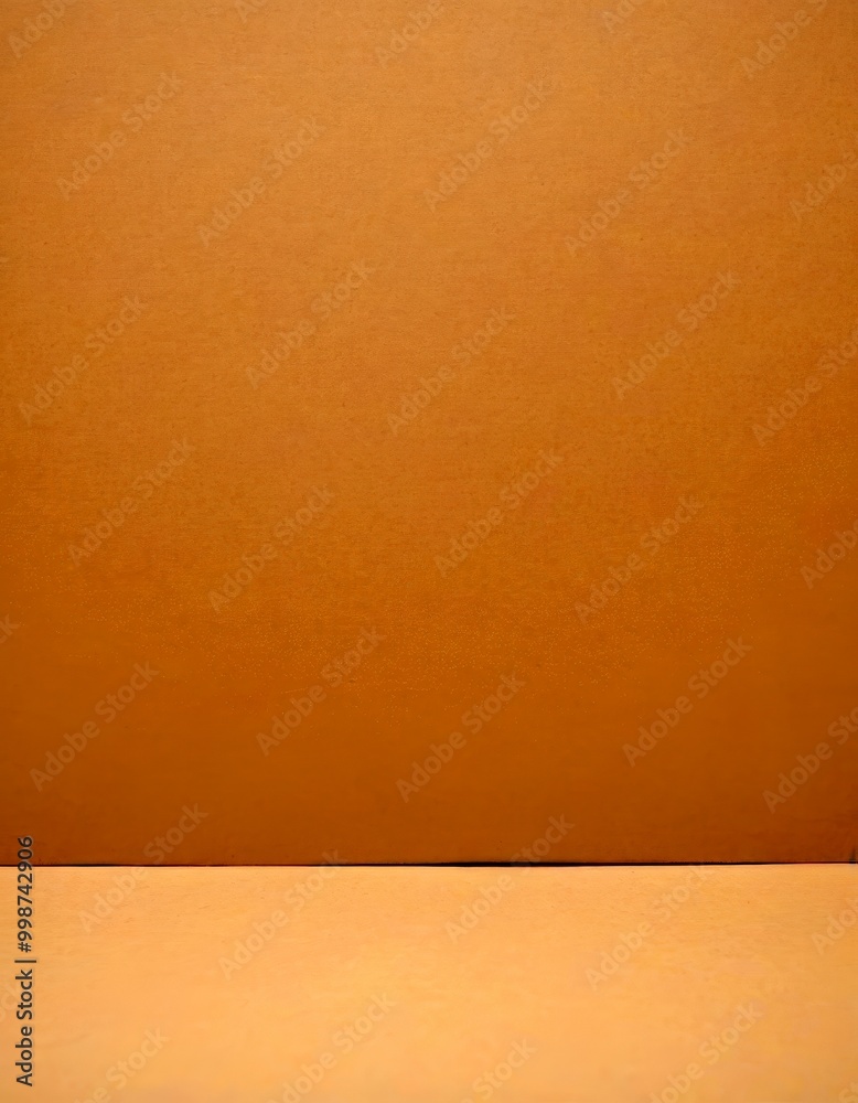 Fototapete a simple, flat brown background with a horizontal line running across it, creating a sense of depth and perspective