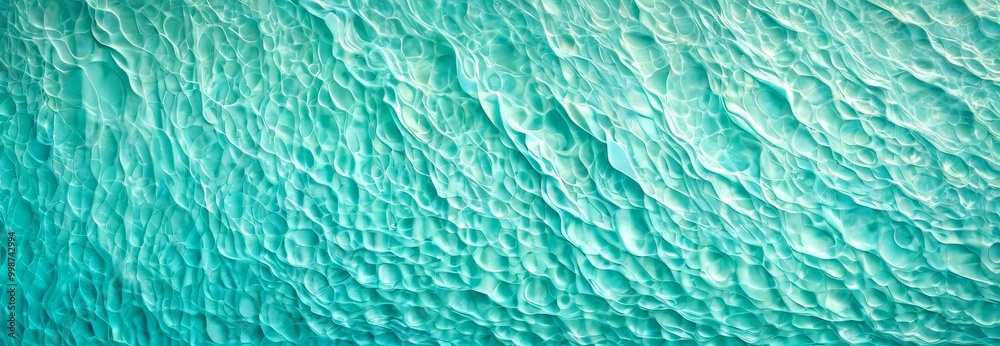 Leinwandbilder a close-up view textured surface with a pattern of overlapping, curved lines that create a sense of movement and depth The color palette is dominated by shades of blue
