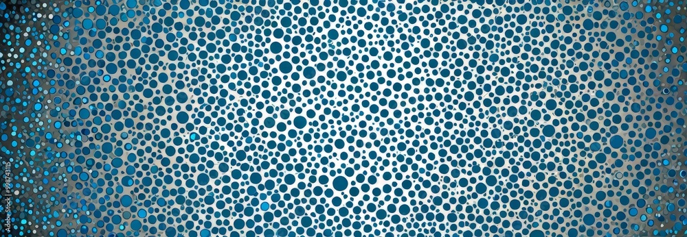 Fototapete a pattern of small blue dots arranged in a random, overlapping manner, creating a textured and abstract visual effect