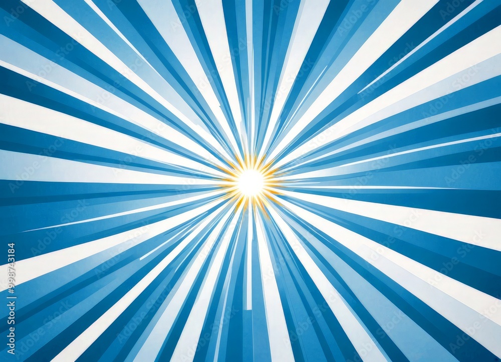 Poster a vibrant abstract background with blue and white radial lines radiating outwards from a central point, creating a sense of depth and dimension