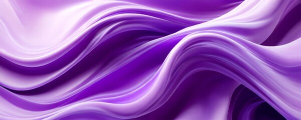 Obraz premium a close-up view flowing, abstract purple fabric with a wave-like pattern The fabric appears to be made of silk or a similar material, and taken from a