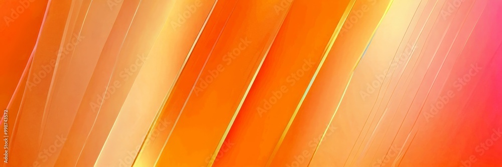 Poster a vibrant abstract background with diagonal lines in shades of orange and pink, creating a dynamic and energetic visual effect