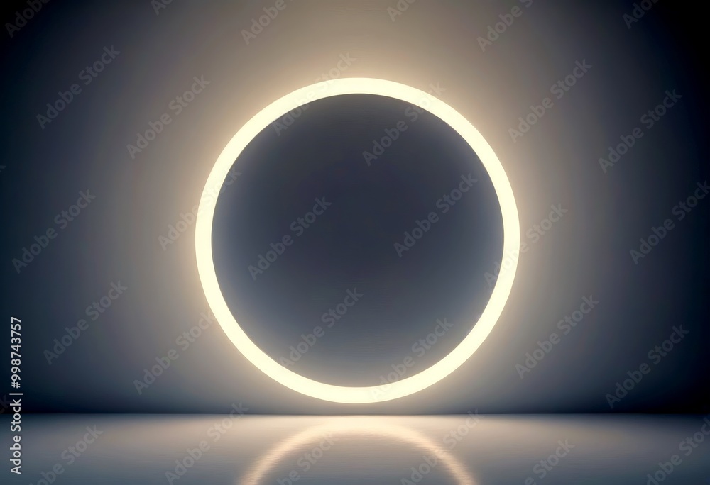 Poster a large, glowing white circle dominates the center of the , casting a bright light that illuminates 