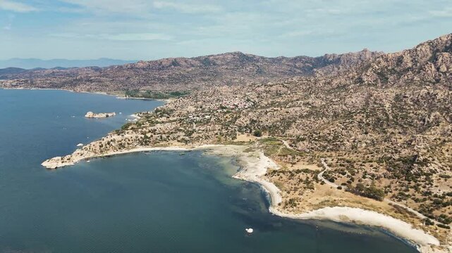 Bafa Lake Drone View in Turkey