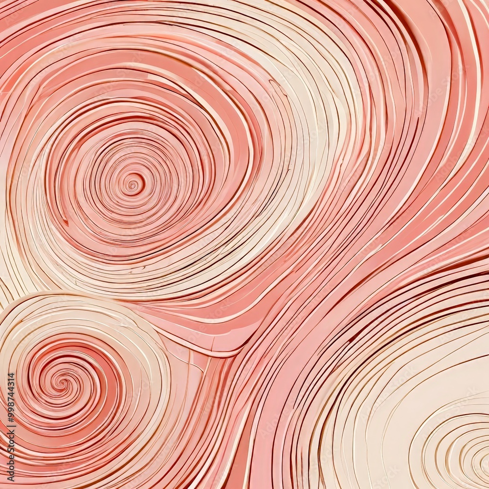 Aufkleber a repeating pattern of pink and white swirls, creating a visually captivating abstract design
