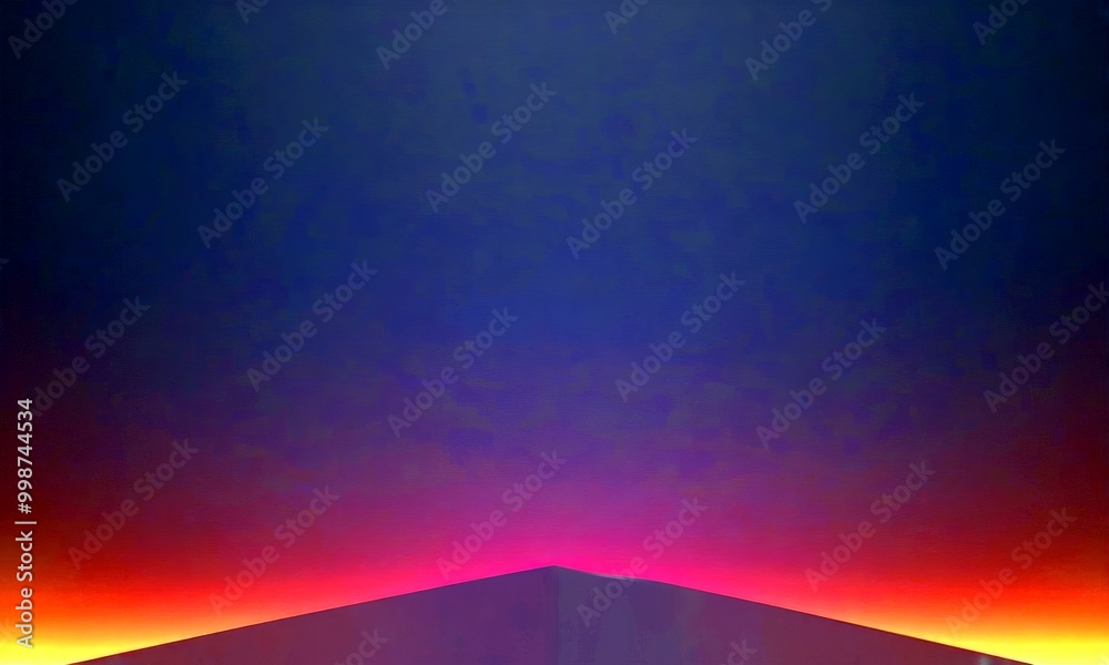 Poster a dark, gradient background with a prominent pyramid-like shape at the bottom, illuminated by a warm