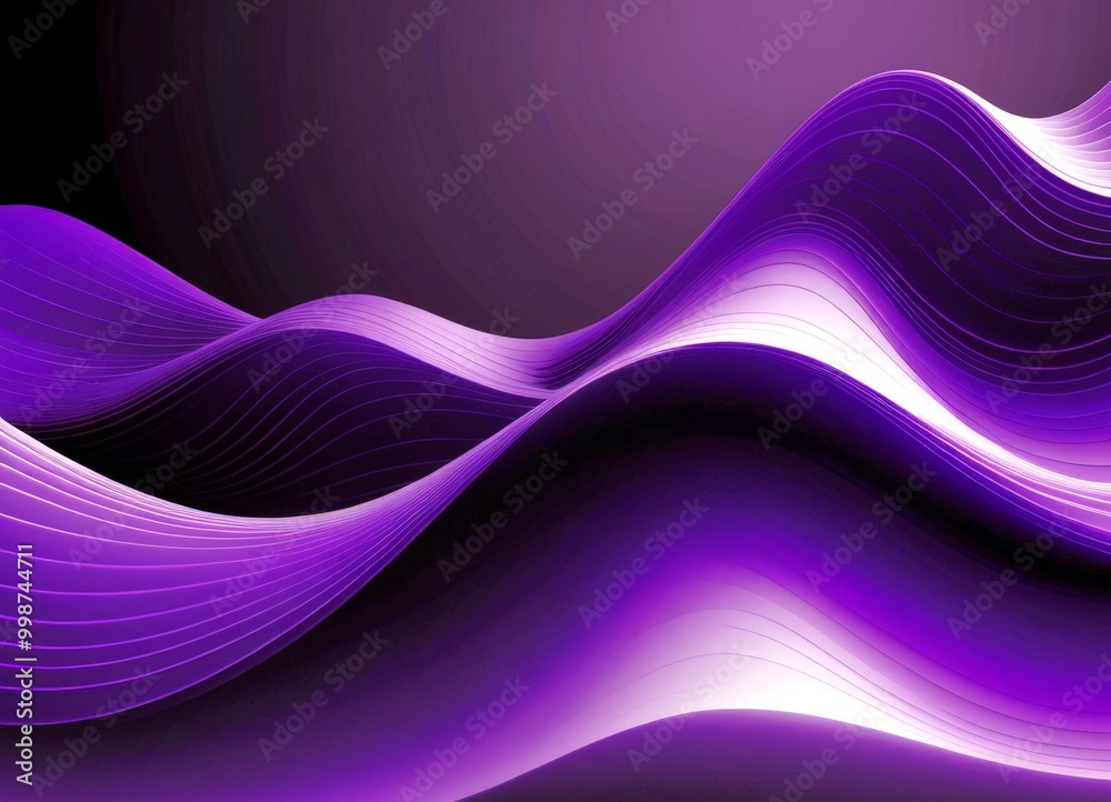 Fototapete a wave-like pattern with purple and white lines, creating a sense of movement and fluidity the backg