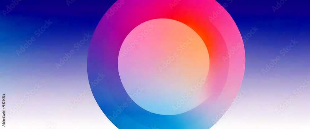 Aufkleber a gradient background with a large, circular shape in the center, transitioning from pink to purple 