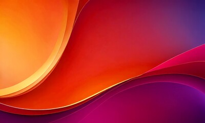 Fototapeta premium a vibrant abstract composition of overlapping curved lines in warm hues of orange, red, and purple, creating a dynamic and visually striking pattern