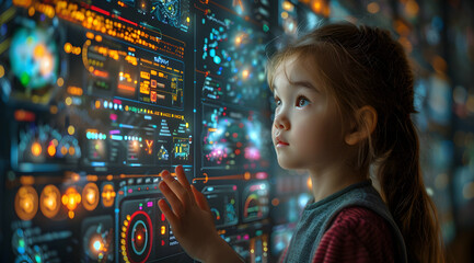 Obraz premium Futuristic Interface Exploration Illustration