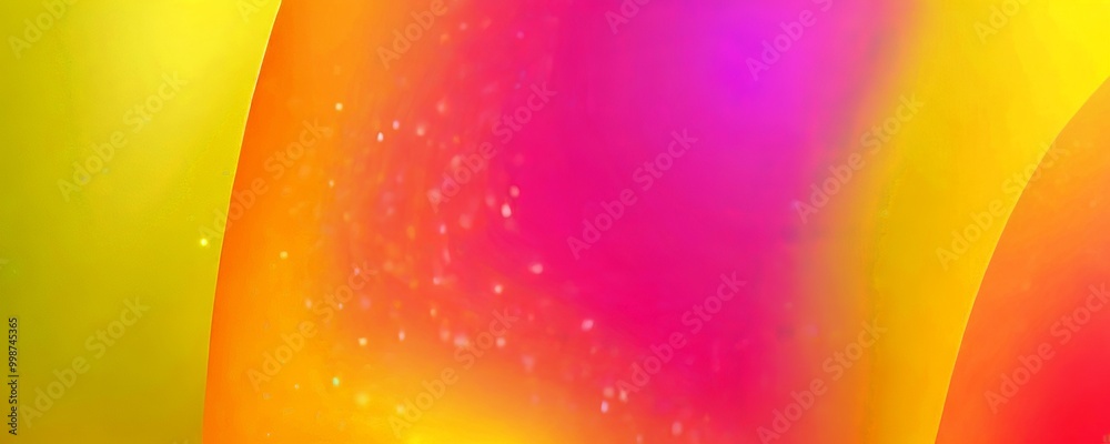 Aufkleber a gradient of warm colors, transitioning from a bright yellow at the top to a deep pink at the bottom Small white specks are scattered throughout the gradient, adding a touch