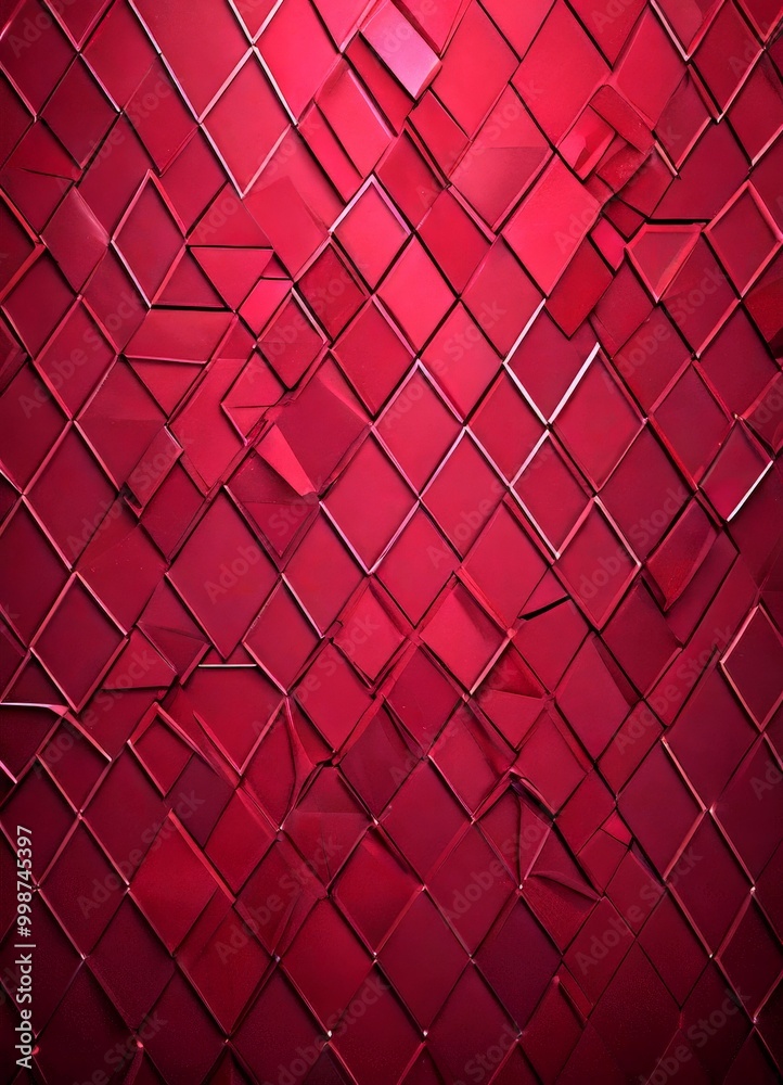 Leinwandbilder a dark red, diamond-shaped pattern composed of numerous small squares, creating a visually striking and abstract design