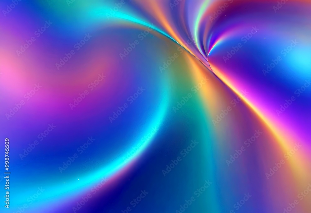Poster a vibrant abstract background with a gradient of colors, including shades of blue, purple, and pink,