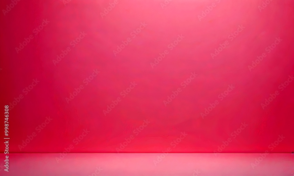 Poster a pink wall with a white base and a small white object on the right side