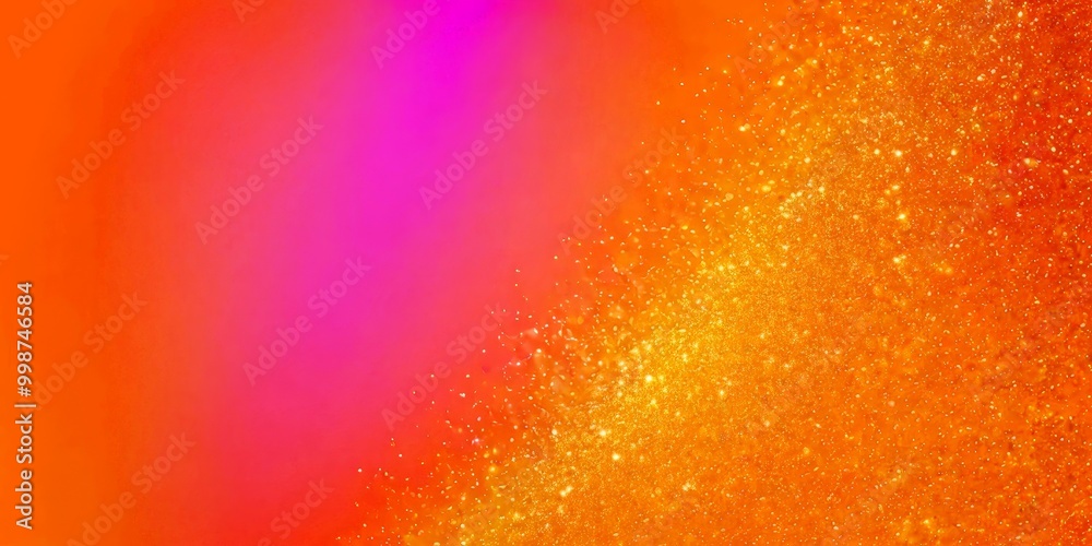 Poster a vibrant gradient background transitioning from a deep orange at the top to a lighter pink at the b