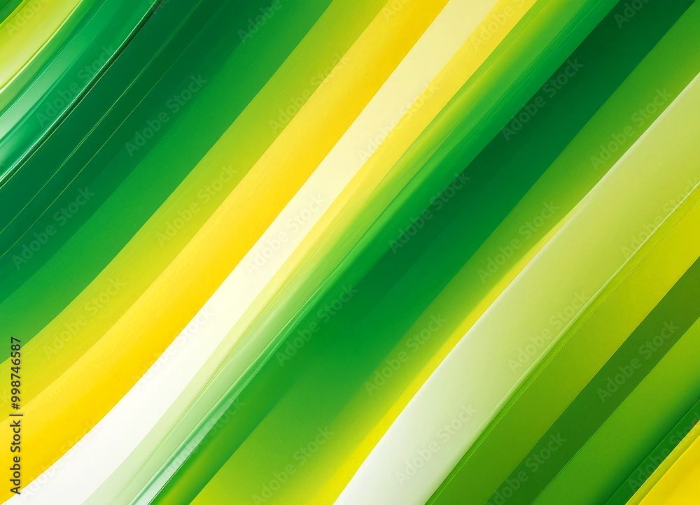 Leinwandbilder a vibrant abstract background composed of diagonal stripes in various shades of green and yellow, creating a dynamic and visually striking composition.