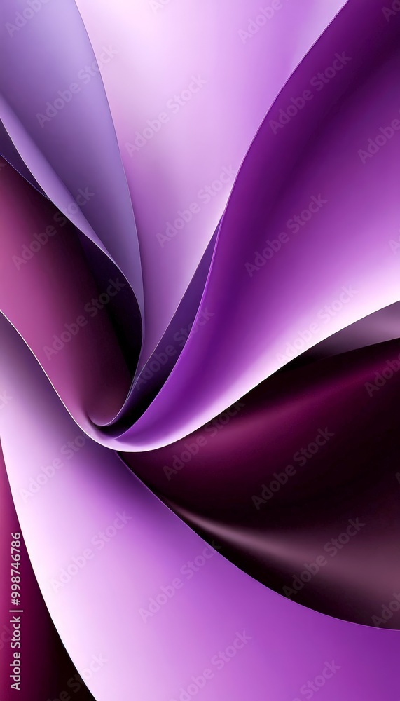 Aufkleber a close-up view of abstract purple and pink shapes overlapping each other, creating a dynamic and visually striking composition