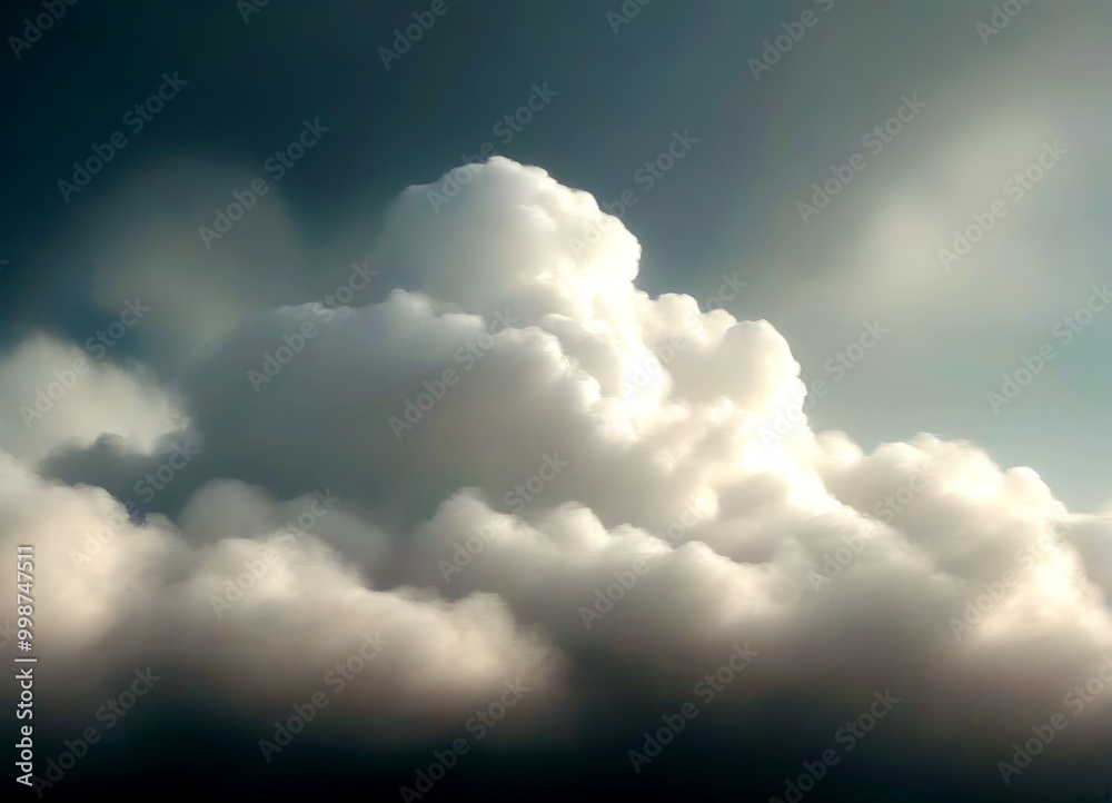 Poster a dramatic sky filled with dark, ominous-looking clouds, creating a sense of foreboding and unease
