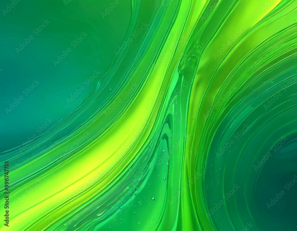 Aufkleber a vibrant abstract composition of green and yellow hues, with a subtle texture and a sense of movement.