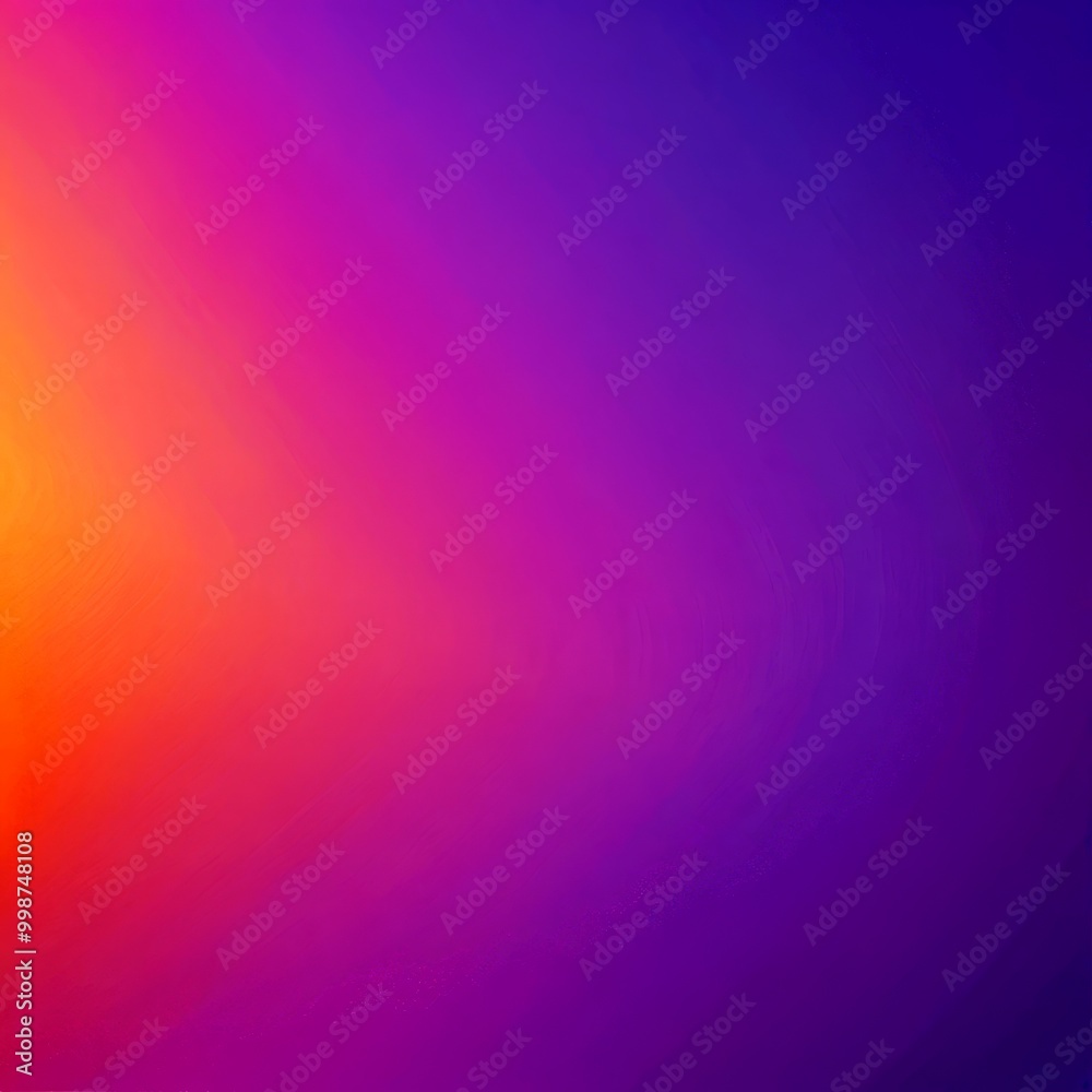 Poster a gradient background transitioning from a deep purple at the top to a warm orange at the bottom, creating a visually striking and vibrant effect