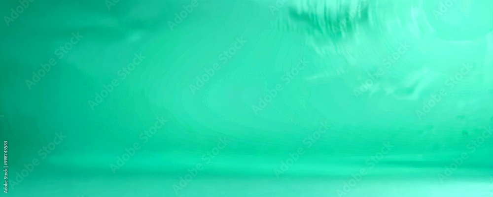 Poster a blurred, abstract representation greenish-blue background, with a subtle, wispy pattern of lines o