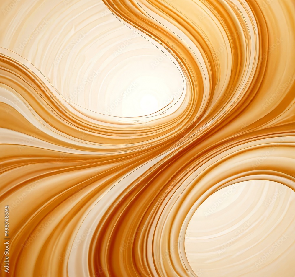 Fototapete a swirling pattern of orange and beige hues, creating a dynamic and abstract visual effect