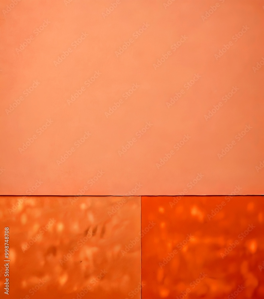 Fototapete a three-panel abstract composition with a gradient of peach-colored backgrounds, creating a sense of depth and movement