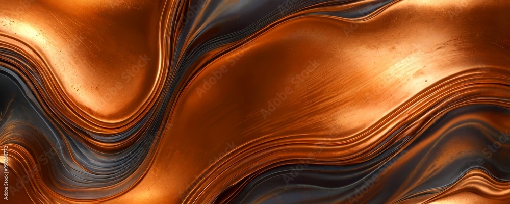 Poster a swirling pattern of orange and black hues, creating a dynamic and abstract visual effect
