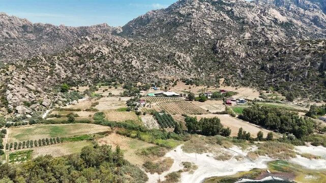 Bafa Lake Drone View in Turkey