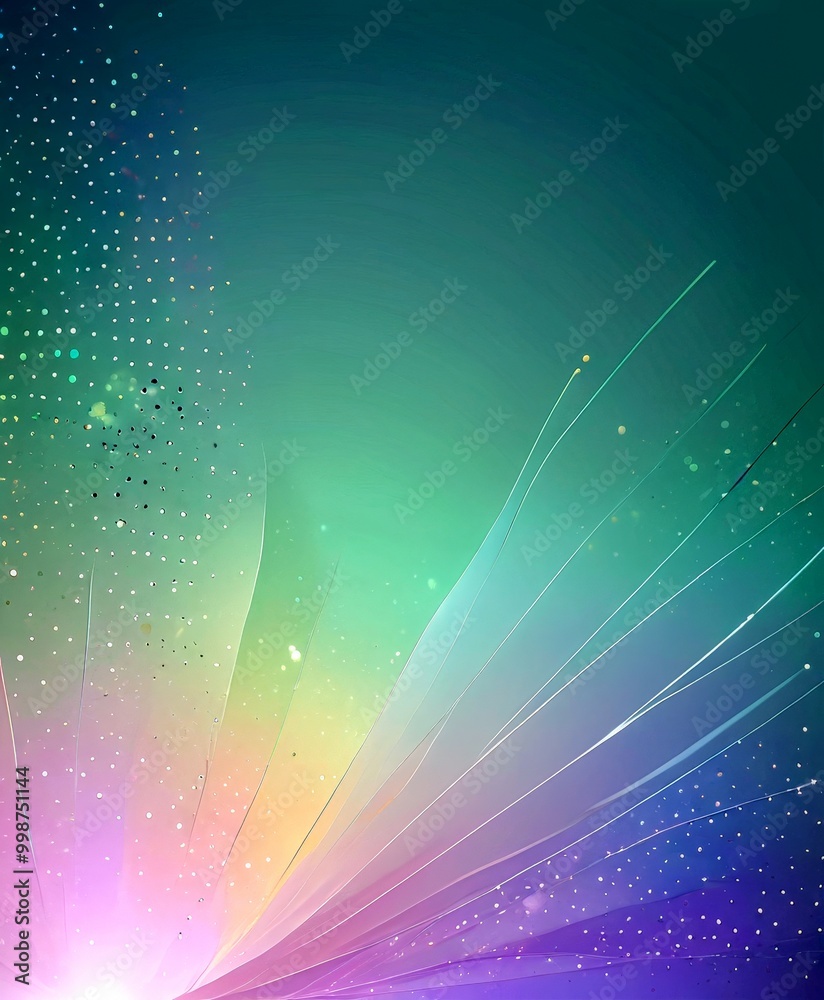 Aufkleber a vibrant abstract background with a gradient of colors, including shades of green, blue, purple, an
